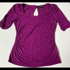 Classic Magenta Dress Shirt with Detailing